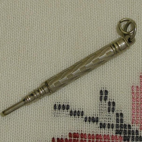 Mechanical pencil used, silver-plated brass late 19th century