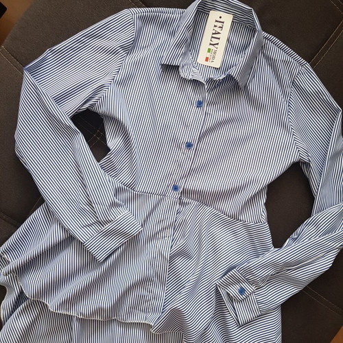 Asymmetric striped shirt new, women's, size S