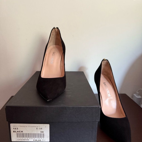 Sagiakos pumps new, leather, black, size 39