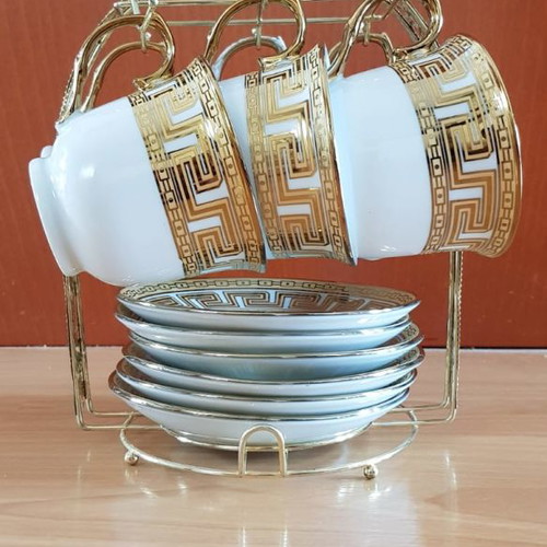 Euro Porcelain tea cup coffee set with 24K gold detail new