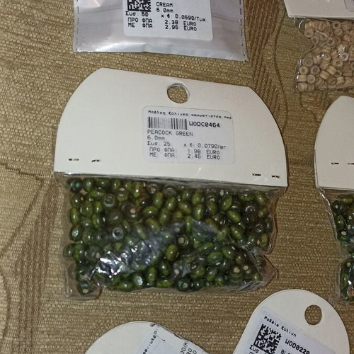 Craft supplies new, pack with wooden beads, hematite and nephrite