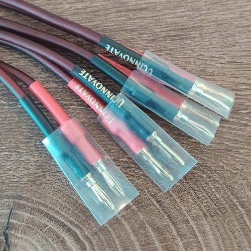 HiFi OFC Audio Speaker Cables 2x2m Gold-Plated Banana Plugs new