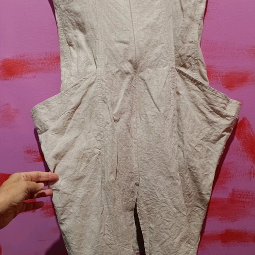 Katerina Karoussos basic linen dress size 1 like new, beige