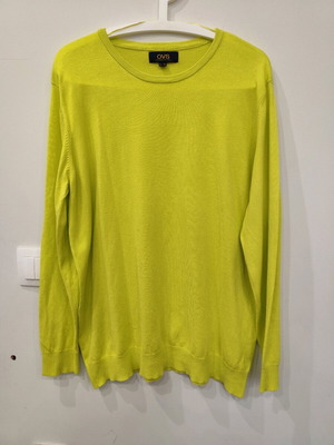 Ovs πλεκτή μπλούζα σαν καινούργιο, πράσινη και κίτρινη, XXL