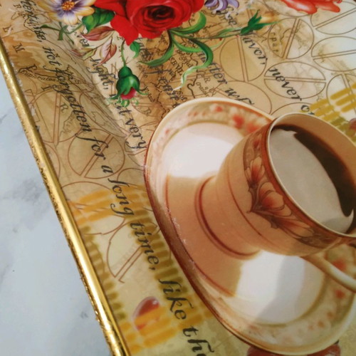 Plastic tray used with slight fading
