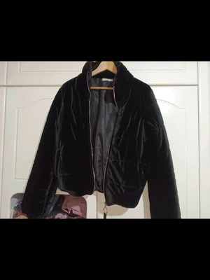 Bomber μπουφάν καινούργιο, κοντό, μαύρο, one size