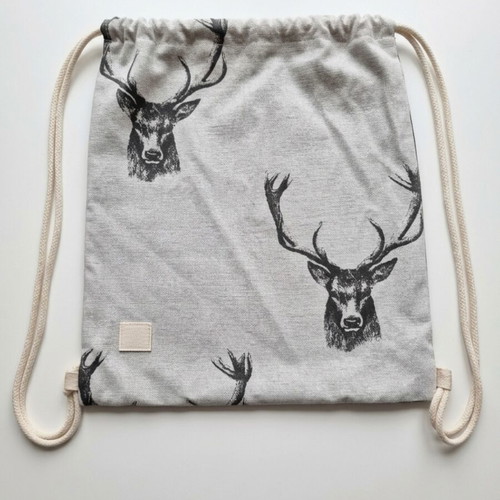 Small handmade backpack, grey
