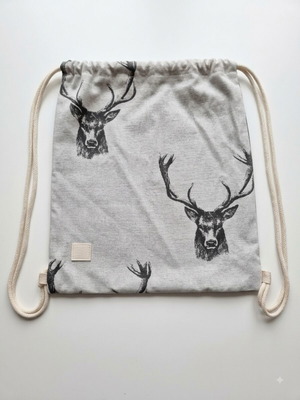 Small handmade backpack, grey