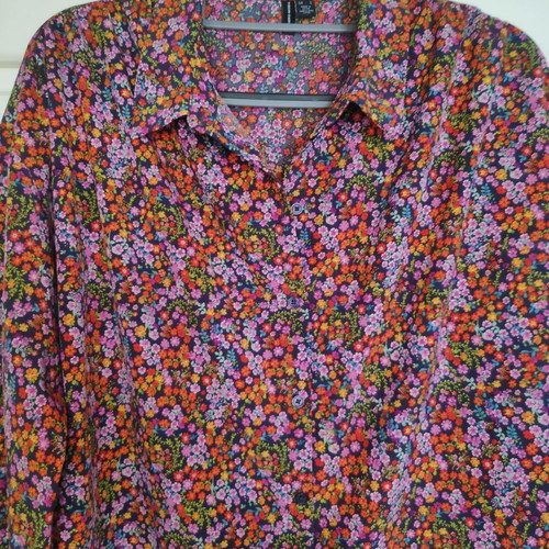 Vero Moda dark blue floral shirt like new, size L/XL
