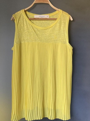 Zara sleeveless women's blouse like new, yellow, size M
