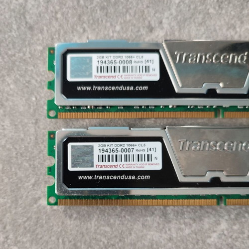 Transcend Axeram 2GB 1066 DDR2 memory kit used