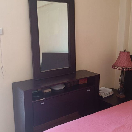 Black wenge bedroom set with storage, Japanese style