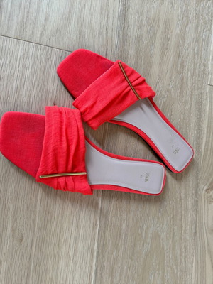 Zara slippers like new, orange-red, size 40
