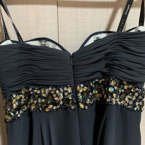 Unique dress new size 44 dark charcoal with beads