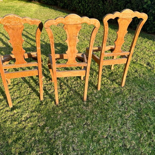 Vintage wooden chair, solid wood, restoration ready