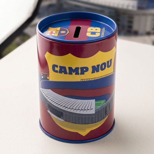 FC Barcelona Collectible Metal Money Box new, Historic Camp Nou