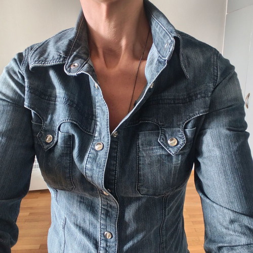 Denim shirt fitted for small size new