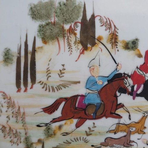 Persian traditional miniature painting used with Khatam frame