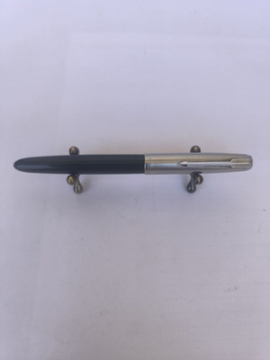 Parker 51 pen used with stainless steel cap and black resin body