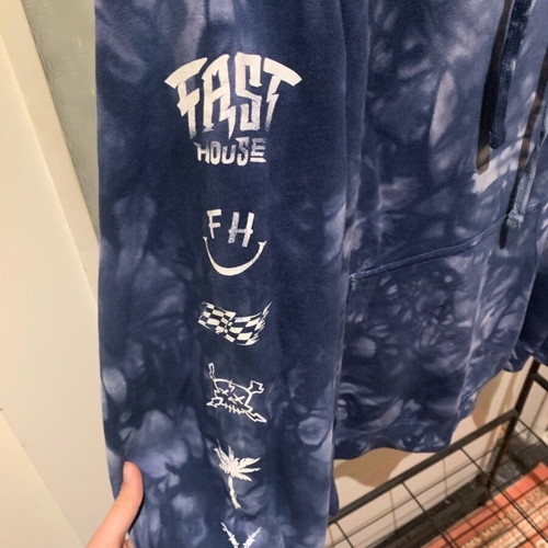 Fast House sweatshirt like new, blue, with hood