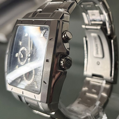 Casio Edifice EF-329D-1AVEF watch like new, stainless steel, black dial