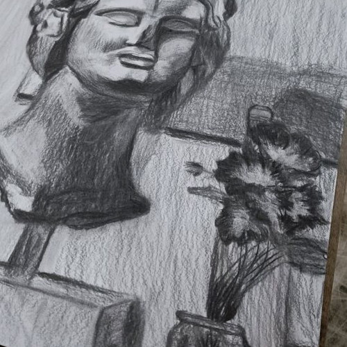 Portrait Ilios charcoal drawing new