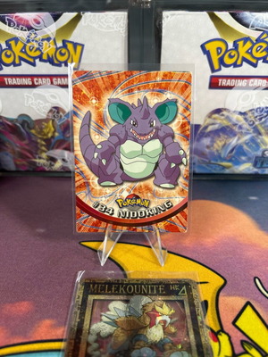 Pokemon card Nidoking blue topps tv animation used