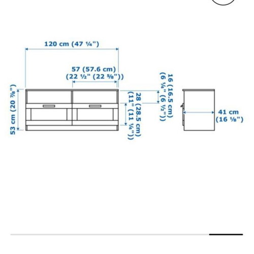 White TV stand like new from IKEA