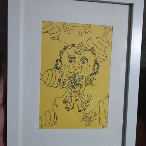 O Fylakas tis Eisodou original framed artwork new
