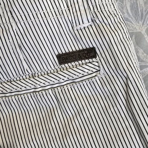 Paco & Co Bermuda shorts like new, 100% cotton, size 28, striped