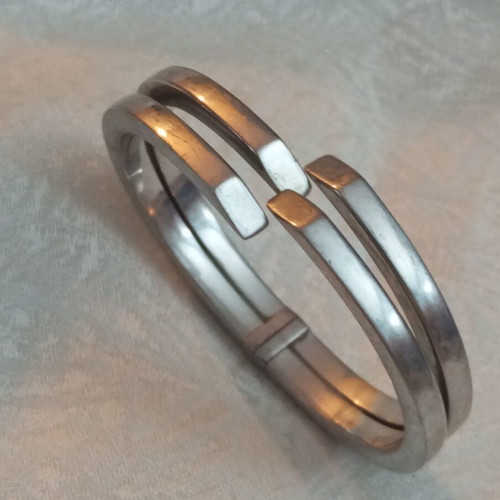 925 silver bracelet cuff, 6 cm - 5 cm adjustable