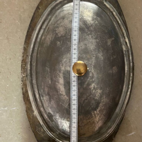 Covered platter used, elongated