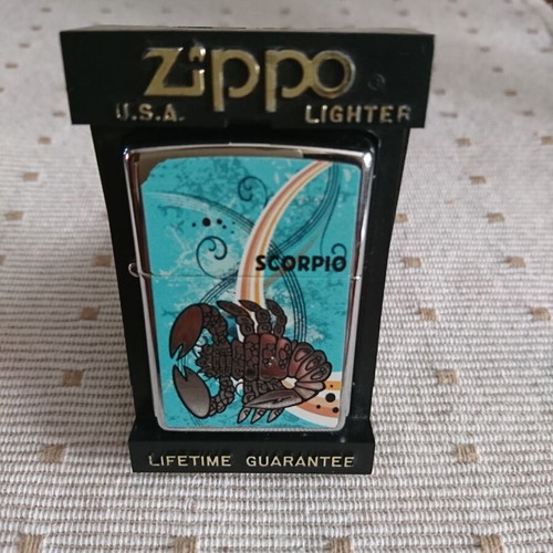 Zippo Zodiac Scorpio lighter new with chrome finish