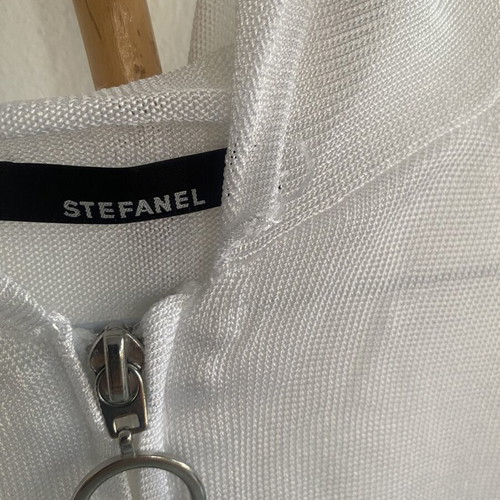 Stefanel summer jacket like new, white and beige, medium small