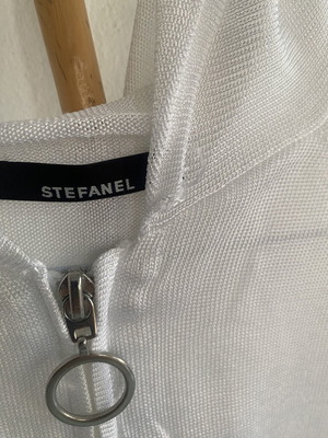 Stefanel summer jacket like new, white and beige, medium small