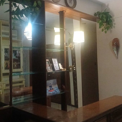Bar furniture solid wood with built-in mirror like new