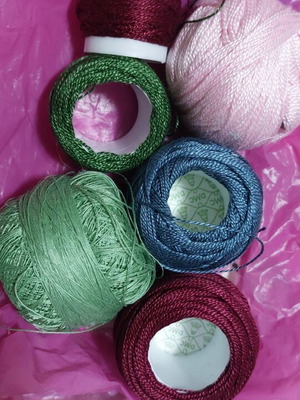 Threads used in various colors