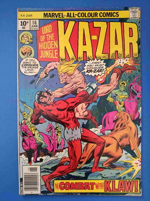 Κόμικ Kazar Τόμος 2 Τεύχος 16 μεταχειρισμένο, 1976 Marvel