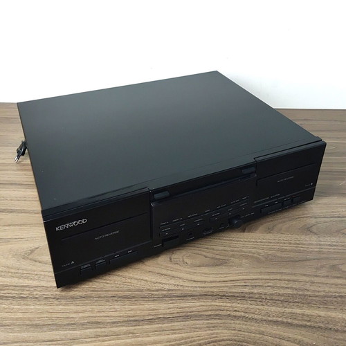 Kenwood KX-W4080 Vintage Double Cassette Deck used, black