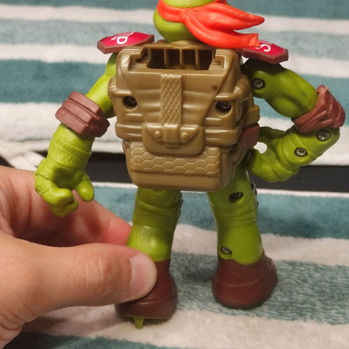 TMNT Nickelodeon Flingers Michelangelo action figure used with mechanism