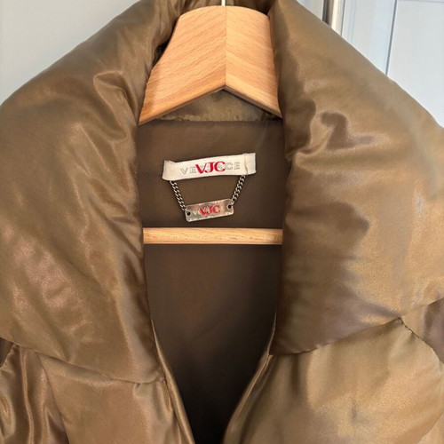 Versace puffer jacket like new, khaki metallic, size S