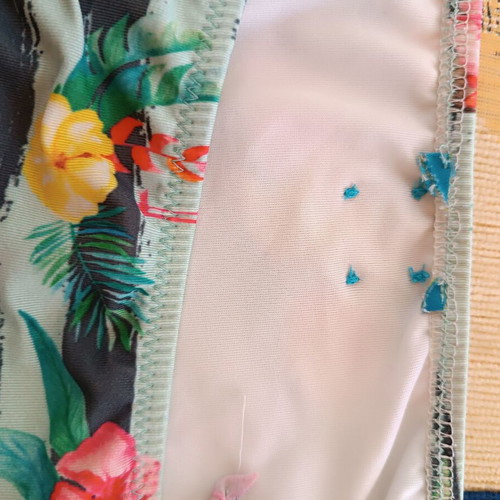 Tortue girls' bikini swimsuit used, tropical pattern