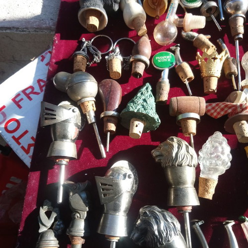 Antique bottle stoppers collection used