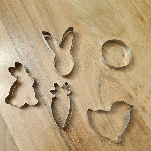 Metal cookie cutters set of 5 stainless steel