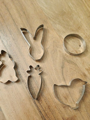 Metal cookie cutters set of 5 stainless steel