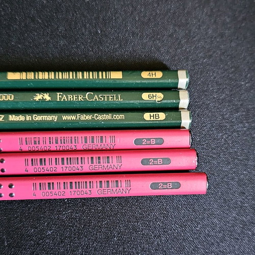 Faber Castell pencils used, set of 6 pieces