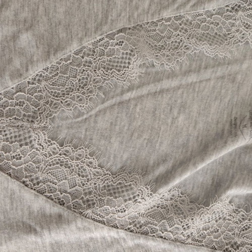Intimissimi Modal Cashmere Ultralight Long Lace Shirt new, size M, grey