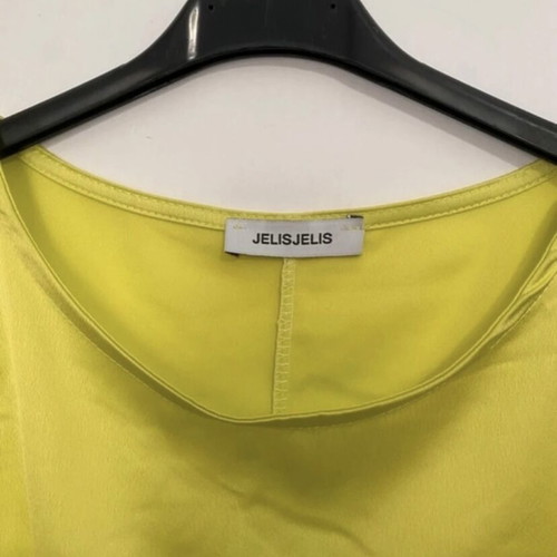 Lime satin short dress new with feathers and chain belt