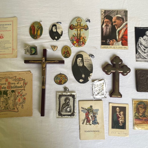 Set of religious items used, 18 pieces