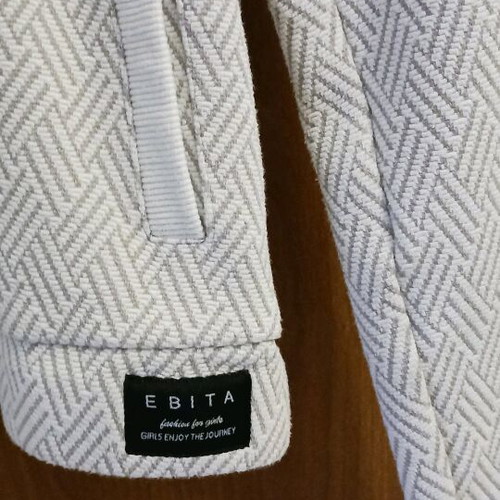 Ebita set hoodie blouse and pants like new beige
